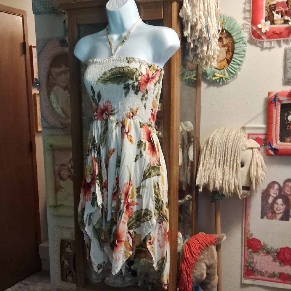 Floral,Strapless,Beach Dress🌺
